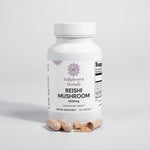 Reishi mushroom capsules with mycelium and fruiting bodies